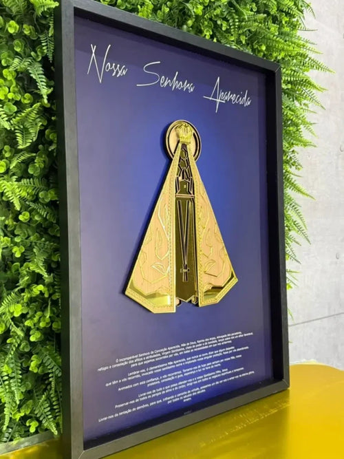 COMPRE 1 LEVE 2 – QUADRO NOSSA SENHORA APARECIDA COM MOLDURA PEÇA EM ACRÍLICO ALTO RELEVO